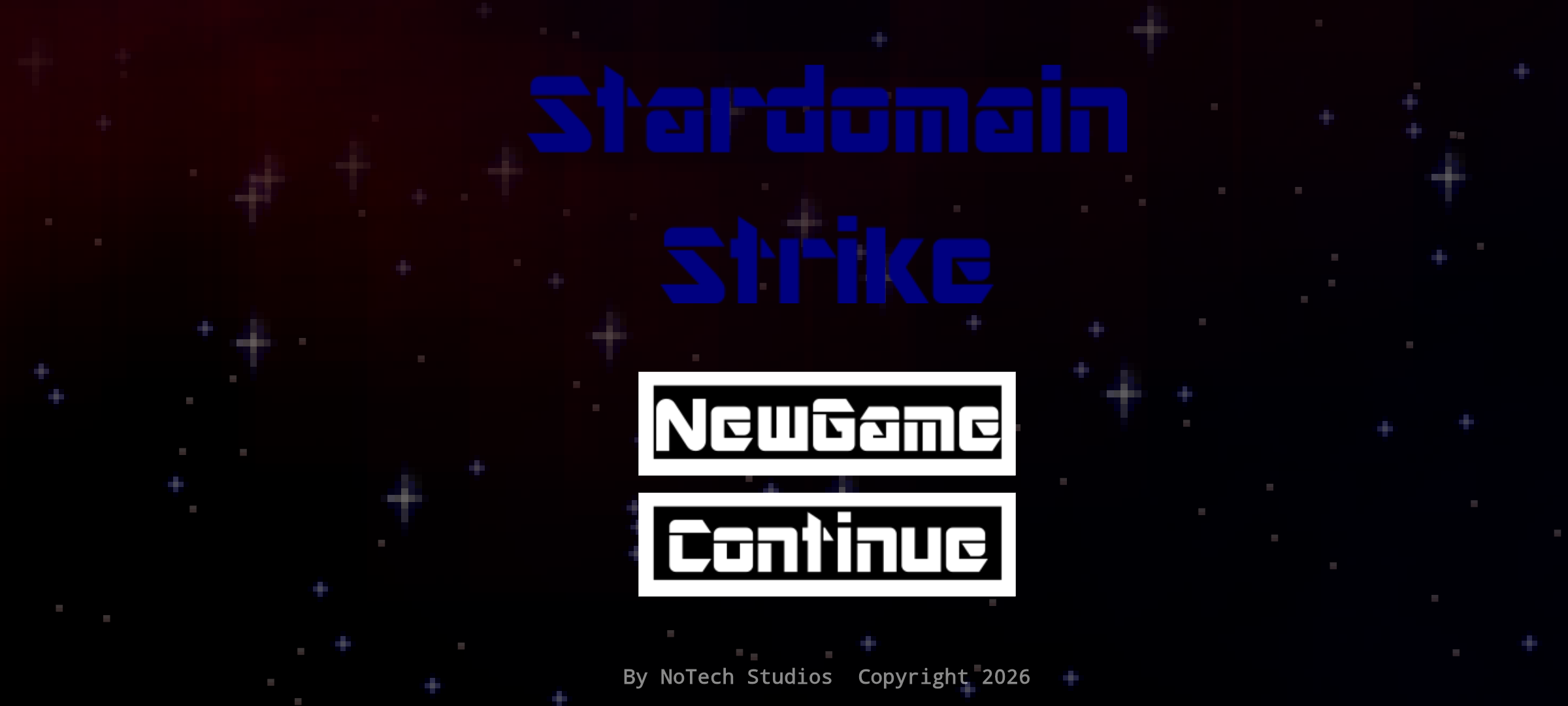 Stardomain Strike — title screen